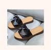 Fashion Cow Leather Sandals 2025 New Women's Slippers Bow Large Size 35-43 Beef Tendon Sole Soft Sole Geunine Leather Slippers