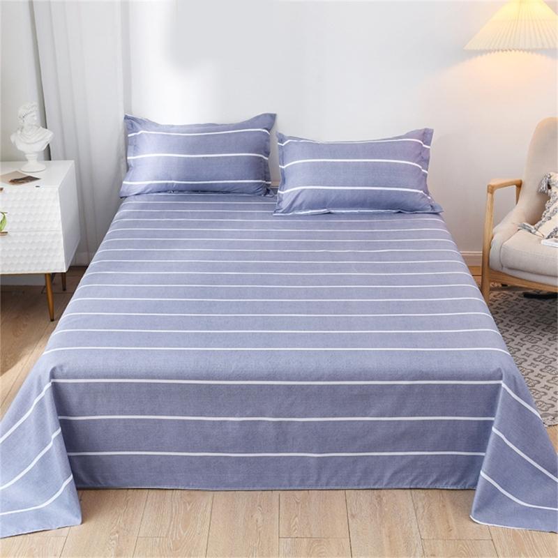 Washed Cotton Bed Sheet Bedspread Soft Breathable and Fade Resistant Easy Maintenance for Room Bedding Sheet