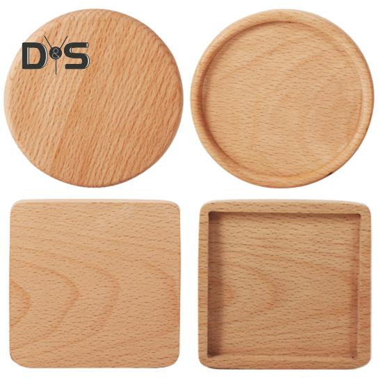 Cup Coaster Non Slip Versatile Wooden Beverage Drinking Coffee Coaster Kitchen Supply