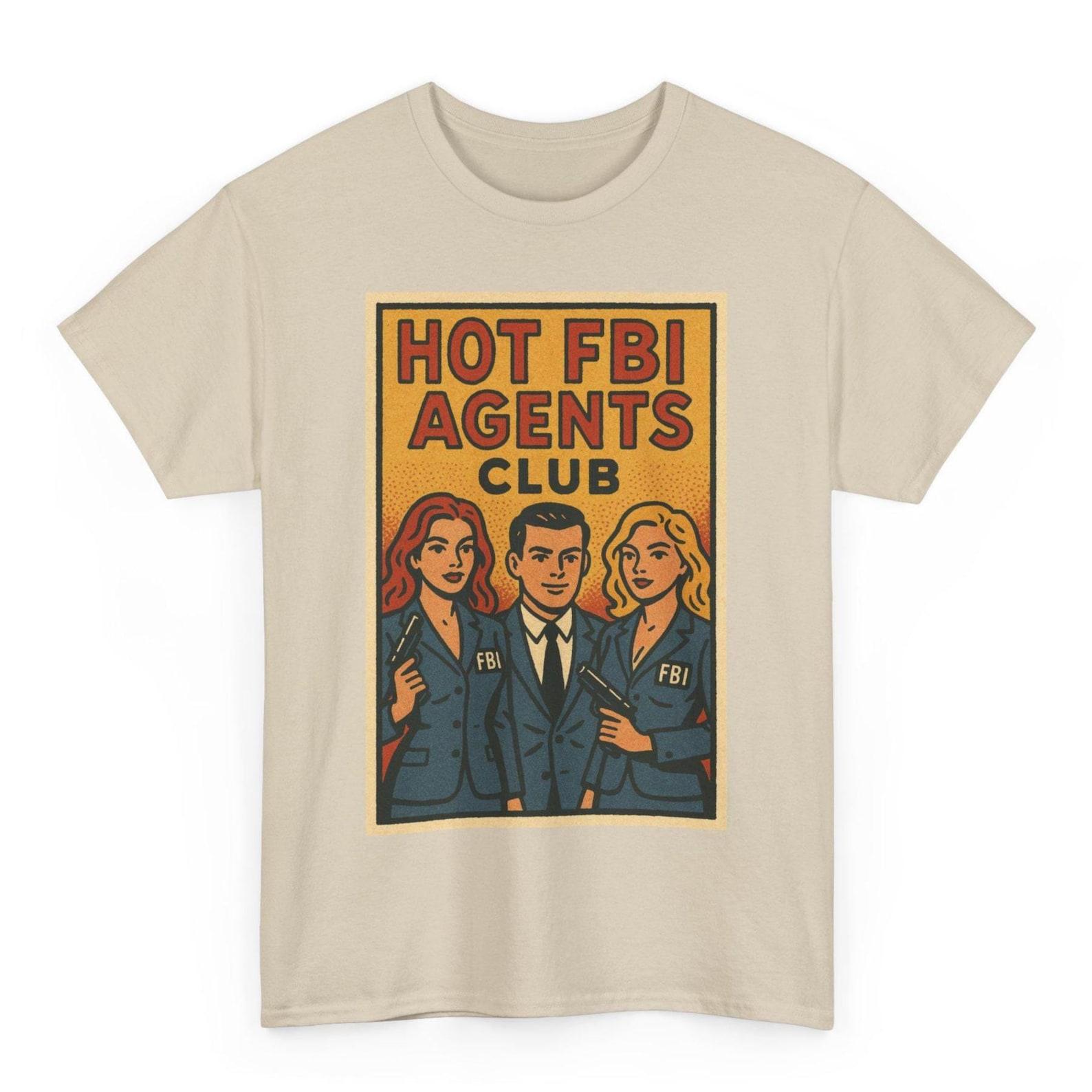 Hot FBI Agent Club T-Shirt: Retro Comic Unisex Tee 2XL