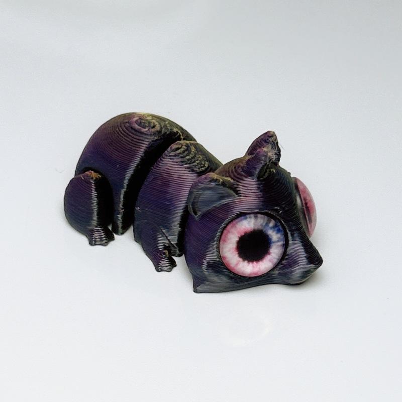 3D Printed Mini Hamster Figurines Animal Model Simulated Eyes Landscape Decorations Home Desktop Ornaments Children Toy Gifts