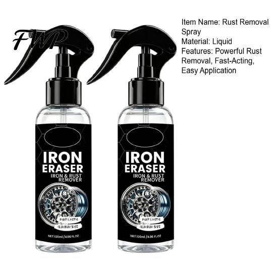 Rust Removal for Nuts And Bolts Iron Remover Spray Cars, Wheels Brake Dust, Powder 120ml Metal Cleaner Auto Paint, Fast Dissolve Stain