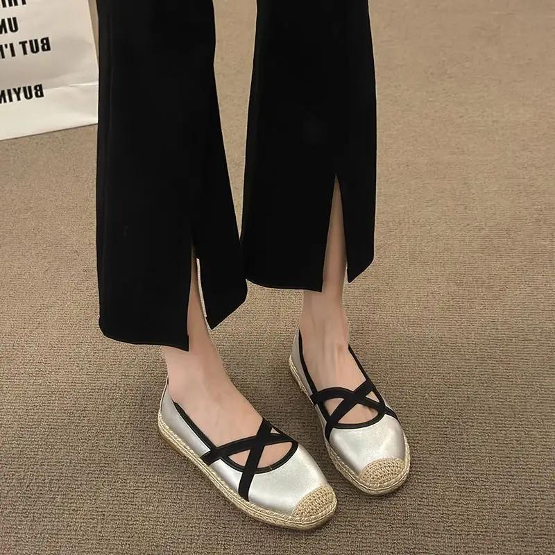 Trends 2025 Light Fashion Flat Ladies Footwear Silver Offers On Sale Deals Cheap Stylish High Quality Walking 39 Women's Shoes