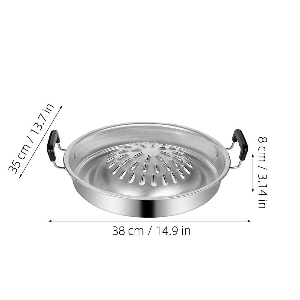 Reusable Household Bbq Grill Pan Lightweight Safe Material Easy Clean Surface for Outdoor Cooking Grilling Pan with Handle