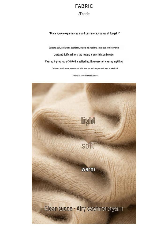 Women's Slimming Seamless High Neck Cashmere Sweater - 35% Cashmere, Perfect for Autumn/Winter