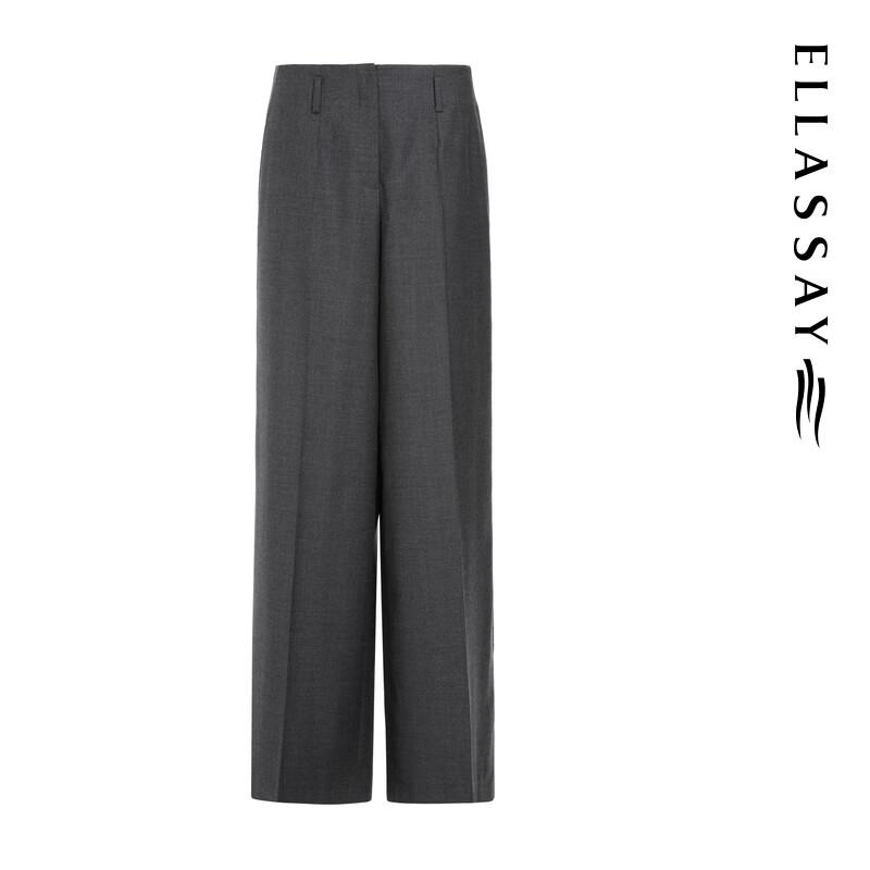 ELLASSAY Women's 100% Lambswool Wide-Leg Trousers