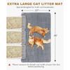 Tapete para Areia de Gato Fostanfly - Extra Grande XL 45"x 27" Tapete para Captura de Areia de Gato, Design de Camada Dupla Lavável à Máquina, Urina e À Prova d'Água para Gatinho - Fácil