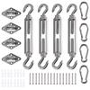 Heavy Duty Sun Shade Sail 304 Stainless Steel Hardware Kit M5/M6 Awning Fixing Installation Kit Stainless Steel Snap Hooks