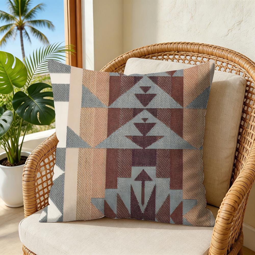 Moroccan Style Art Pillow Case Double-Sided Plush Sofa Cushion Covers Organic Breathable Invisible Zipper
