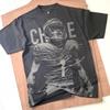 T-shirt décoloré Ja' Marr chase: T-shirt en coton noir délavé Cincinnati Football fait main