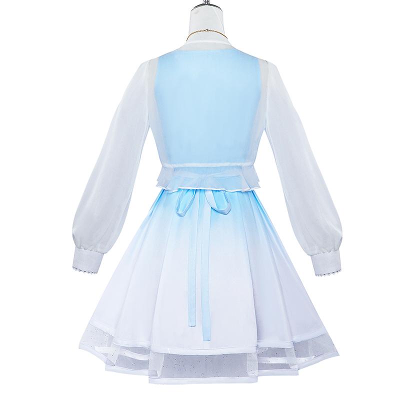 Joc Original Genshin Impact Rochie Ganyu Gradient Albastru și Alb Rochie Elegantă Femei Costum Cosplay pentru Petrecerea de Halloween