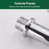 Dual Outlet Chrome Plated Brass Water Tap 1/4 Turn Handles 1/2 Inch Connection Smooth Turn for Laundry Utility Tub Sink