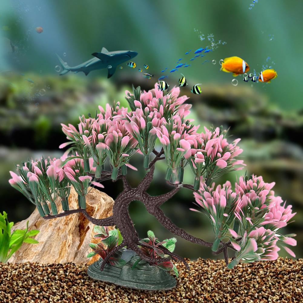 Harz Aquarium Künstliche Lebensechte Simulation Wasserpflanzen für Fischbecken Landschaftsdekoration(Q-S015E )