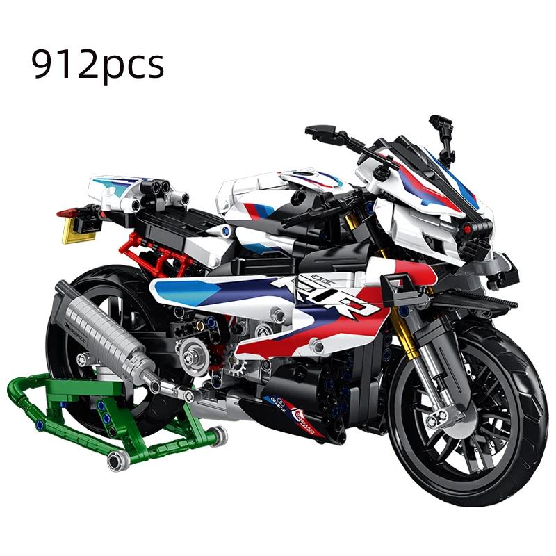 Technický model motocyklu, motorky, auta, stavebnice, závodní motorka, vozidla, kostky, hračky pro děti, dárky
