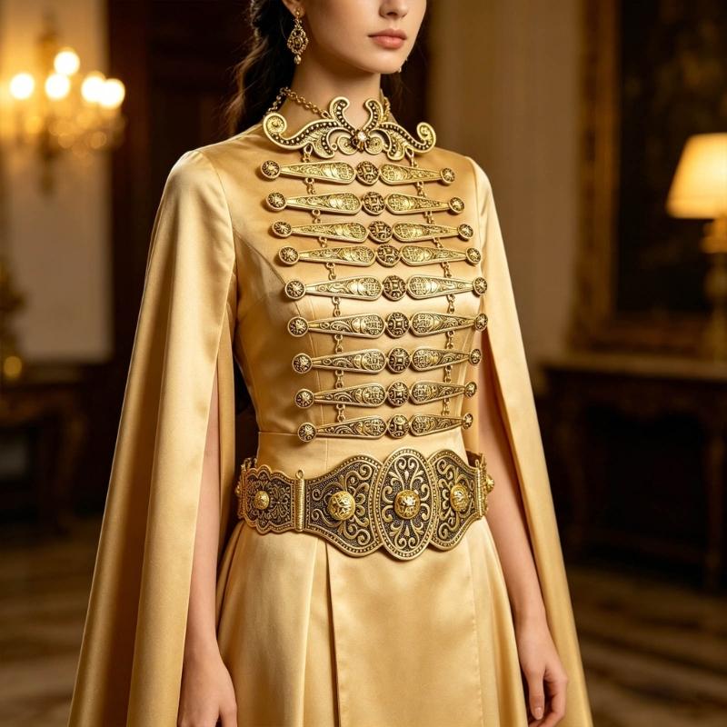 Premium Zincs Alloys Wedding Belt And Armors Intricate Authentic Caucasian Themed Durability Waist Belt For Grooms