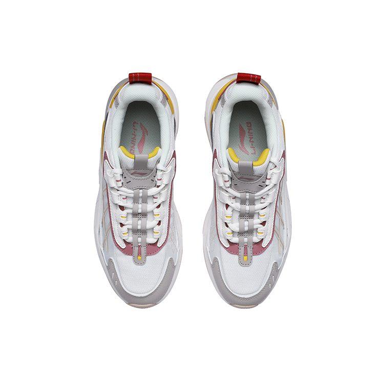 Li Ning Casual Shoes Women's Low Top White/Gray/Yellow AGCR014-2