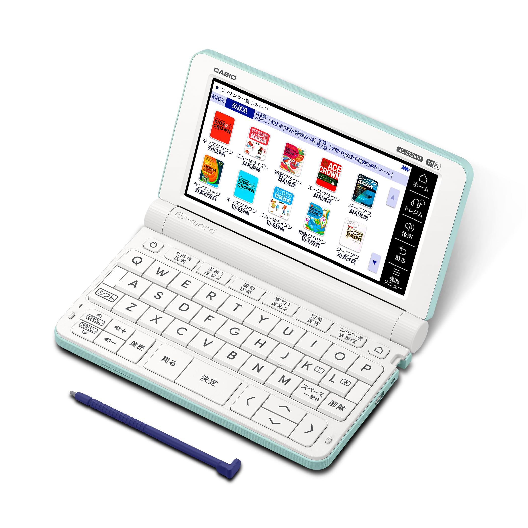 

Casio Electronic Dictionary (Recommended) Exword XD-SX3810GN 220 Content for Elementary 5-Middle-3 Green XD-SXN381GN Set зелений