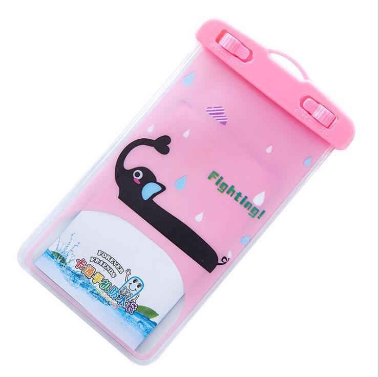 Cartoon Waterproof Mobile Phone Pouch for Swimming, Rafting, and Outdoor Use