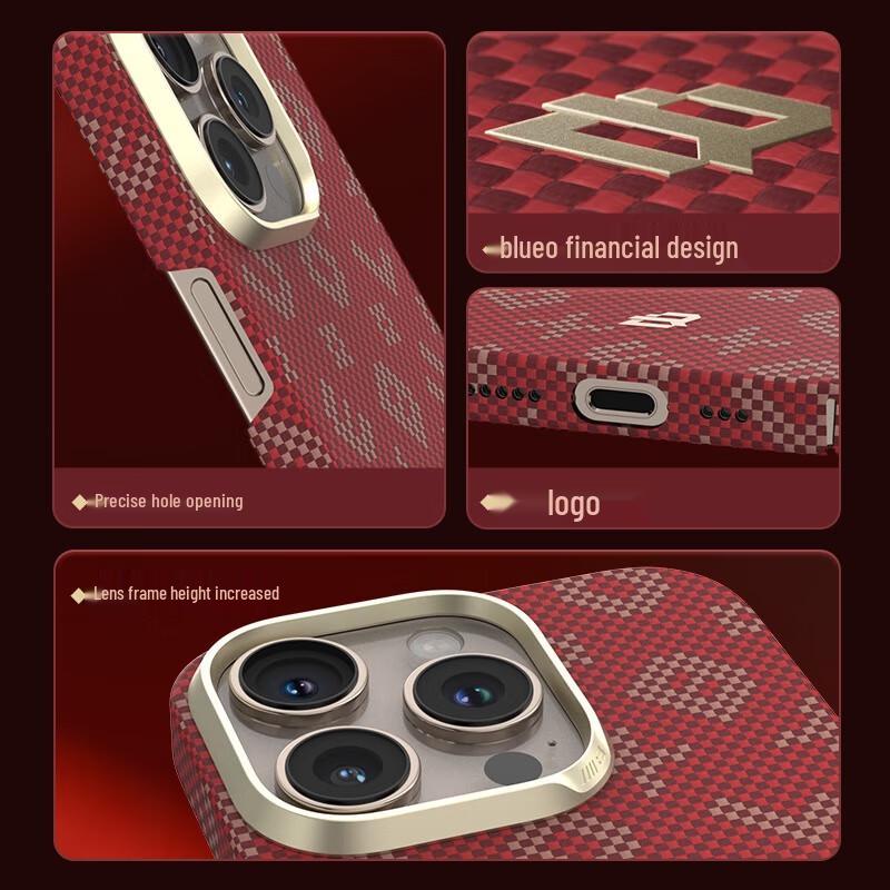 Blue Ape Kevlar Magnetic Aramid Fiber Case for iPhone 15 Pro Max