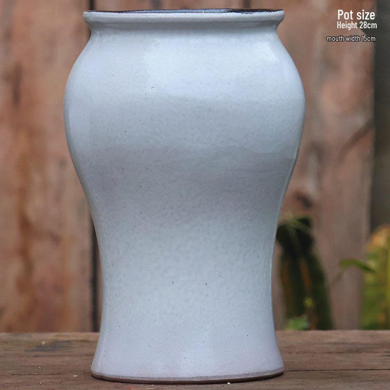 Stor Keramikkruka för Heminredning: Grov keramik för spindelväxt, gullranka, suckulenter och paradisfågelblomma. Perfekt för gröna växter och blommor.