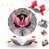 Solar Powered 2D Metal Wind Spinner Pink Flamingo Rainbow Candy Design Outdoor Garden Decor for Patio Yard Autumn Home Gift
