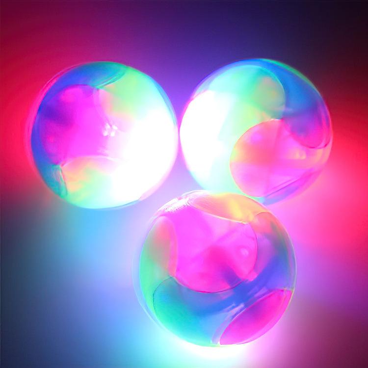 Glow-in-the-Dark Flashing Elastic Ball: Interactive, Bite-Resistant Toy for Puppies & Cats