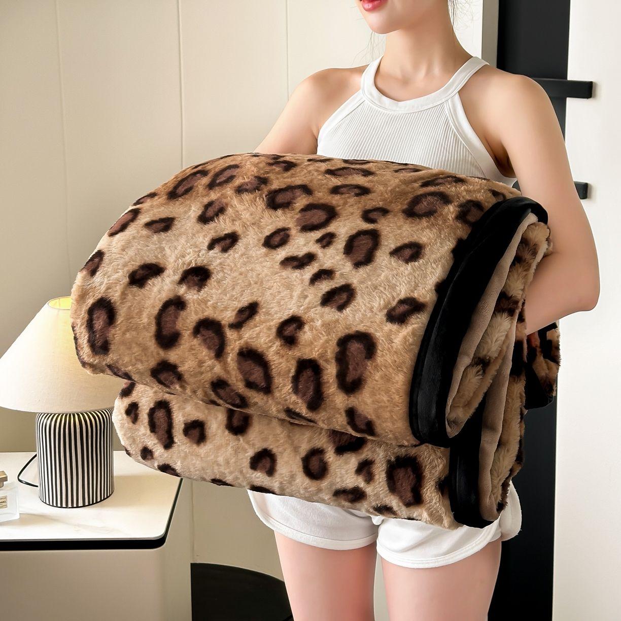 Dikke Stempel Pluche Deken Huis Slaapzaal Dutje Airconditioning Dekens Winter Warm Antistatisch Zacht Bloemenprint Bed Laken 140x190cm 1pcs