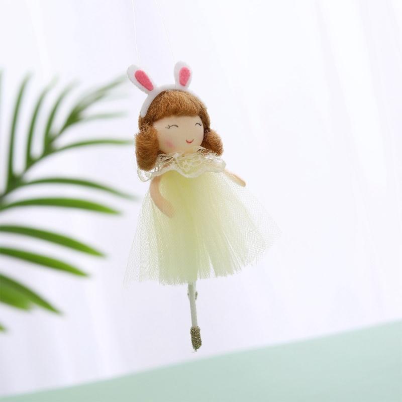 Hanging Ornament Girl Doll Figurine Set of 3 Easter Holiday Decoration Wall Mounted Pendant Room Decoration Easter Gift