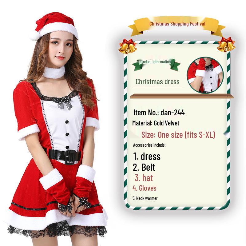 2023 Weihnachtsmann Weihnachtskostüm und Cosplay-Outfit-Set