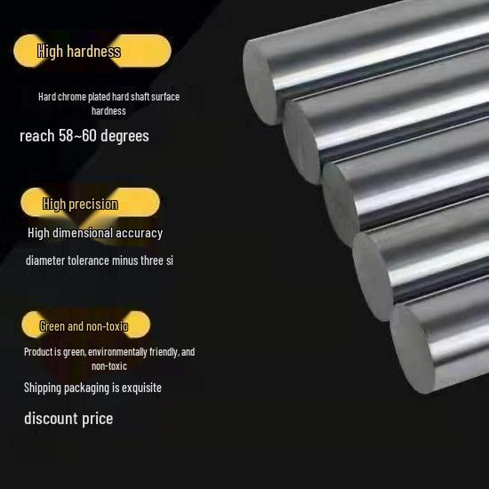Chrome-Plated 45# Steel Round Bar Linear Optical Axis, Hard Shaft, Piston Rod, Dia. 8-60mm