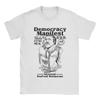 T-shirt Divertente a Maniche Corte 100% Cotone Manifestazione Democratica Mangiare un Pasto Cinese Succulento Grafica Top Unisex T-shirt