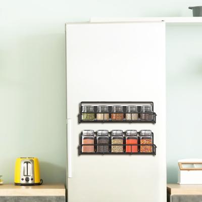 36926 Pcs Kitchen Refrigerator Storage Rack Punch-free Strong Anti-slip Great Load Bearing Magnetic Magnet Spice Condiments Holder Microwave