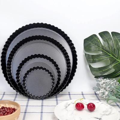 6 Stück Antihaft-Tarte Quiche Flan Formen Rund Quadratisch 4 Zoll Kohlenstoffstahl Kuchen Backform mit Abnehmbarem Boden Backgeschirr Werkzeuge