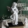 Nordic Creative Resin Angel Figurine, Modern Angel Sculpture Decorative Desktop Ornament