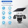 V380 Solar-Powered 4G Outdoor Camera with Night Vision and Waterproof Three-Screen Display