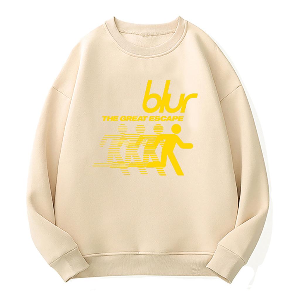 Blur Band Das Große Entkommen Sweatshirt Rockband Mode Rundhals Kleidung Retro Oberteile Damen Herren Langarm Streetwear Trendig