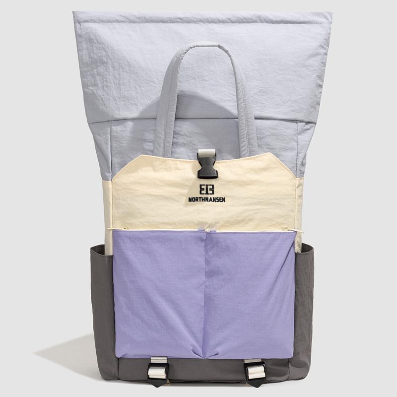 Zaino Elegante in Nylon con Chiusura Arrotolabile e Scomparti Multipli – Borsa da Viaggio Leggera e Resistente per Donne e Uomini