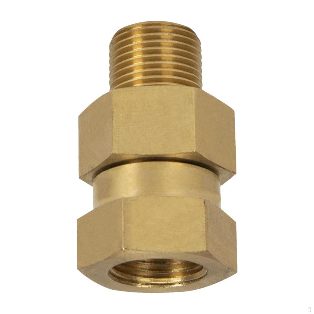 High Pressure Washer Swivel Adapter Accessory Brass Hose Coupling Rotary Joint for