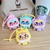 Cute Big-Eyed Braided Girl Squishy Keychain - Cartoon Doll Schoolbag Pendant Gift