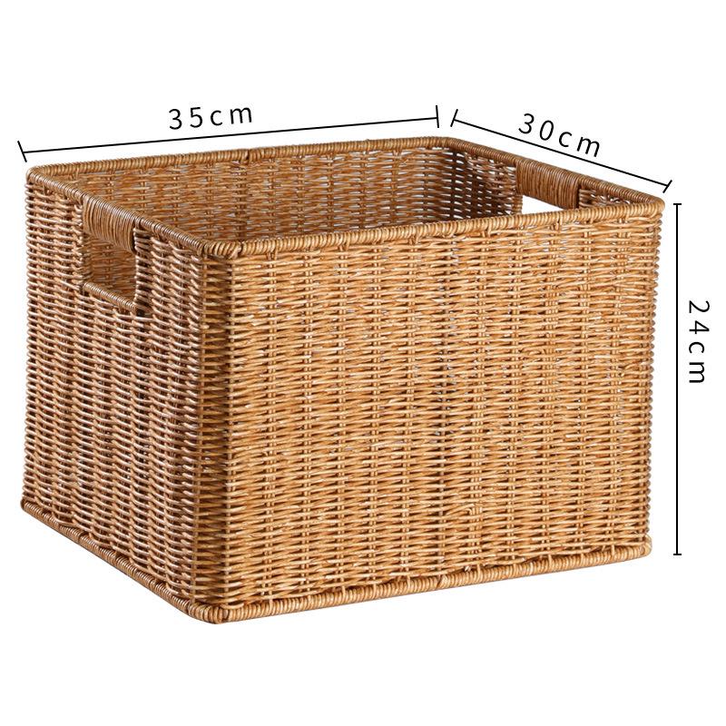 

Корзина для хранения в стиле сканди с плетением под ротанг - Большой органайзер для игрушек