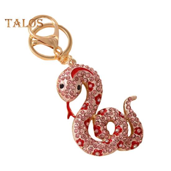 

Брелок Кулон Блискучі Стрази Інкрустований Китайським Зодіаком Змія Шарм Брелок Рюкзак Автомобільна Сумка Кулон Аксесуари рожевий
