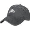 Motorcycle Rider Baseball Cap Washed Cotton Distressed Dad Hat for Unisex Women