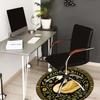 1pc Multi Surface Chair Mats Golden Swan with Floral Border Perfect for Decorating Office Chairs, Living Rooms, Or Bedrooms.dt075