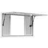 Concession Window 135x84 Cm, Aluminum Alloy Service Window for Food Truck, Up To 85 Degrees Stand Serving Window with 4 Sliding Windows, Awning Door,