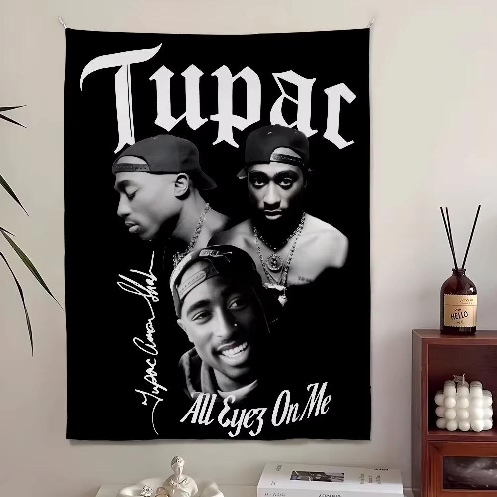 SShakur Rapper Album Tapestry Wall Art Bedroom Decor Backdrop Banner Ideal for Home Living Room Decoration
