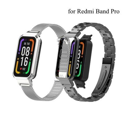 Stainless Steel Straps For Xiaomi Redmi Smart Band Pro Watchband Luxury Metal Wristbands Bracelet For Redmi Smart Band 2 Belt