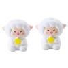 2Pcs Mini Resin White Miniature Sheep Figurines Tiny Resin Sheeps Figures Small Animals Lamb Figurine for Desk, Car Accessories