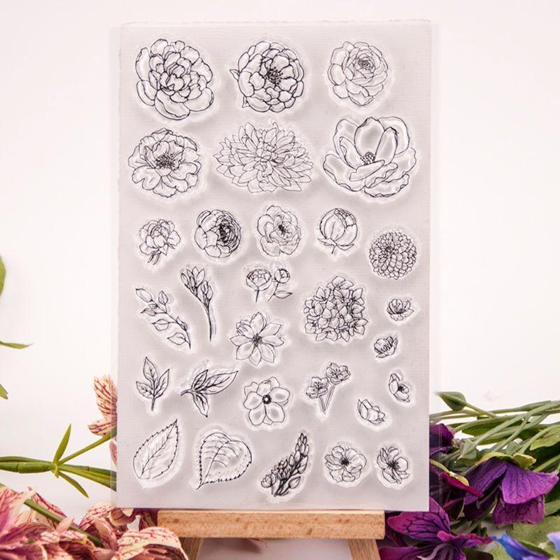 Flower Stamp Silicone Clear Seal Handmade Paper Card Greeting Card Decor Top Sale