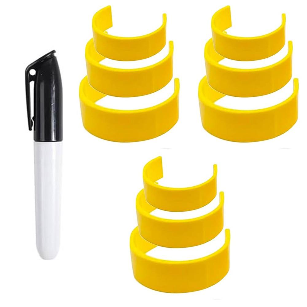 

9Pcs Portable Container Label Clamp No Words Sign Display Stand Bottle Label Clips Desktop Storage