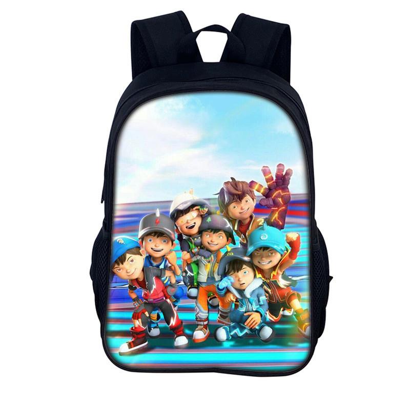 Elements Heroes Boboiboy Kids School Backpack With Durable Nylon Material For Elementary Students